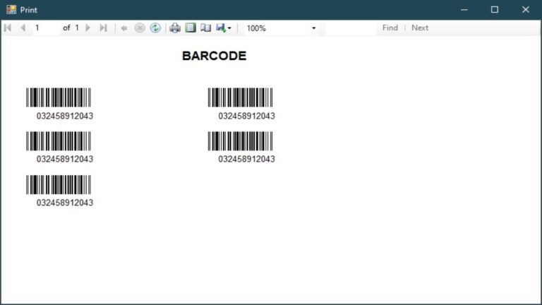 BarcodeReport